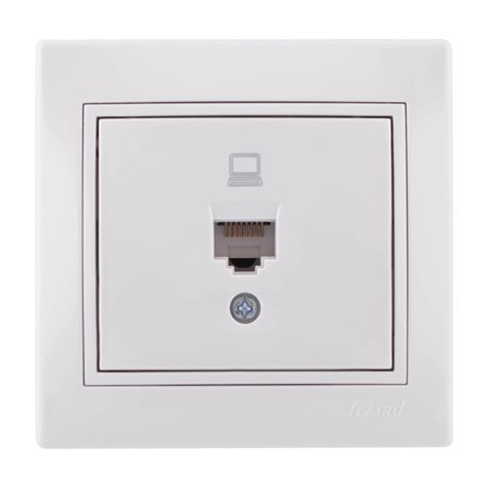 Розетка MIRA-139 RJ-45  комп., бел/бел