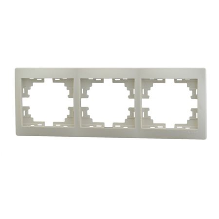 Рамка MIRA-148 3-ая горизонт., крем.
