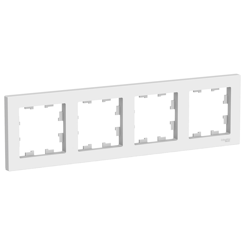 Рамка 4-постовая AtlasDesign универсальная белая Schneider Electric ATN000104