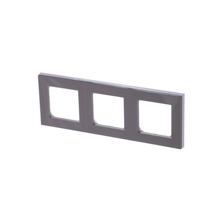 Рамка ABB Levit 3 поста кофе макиато / белый