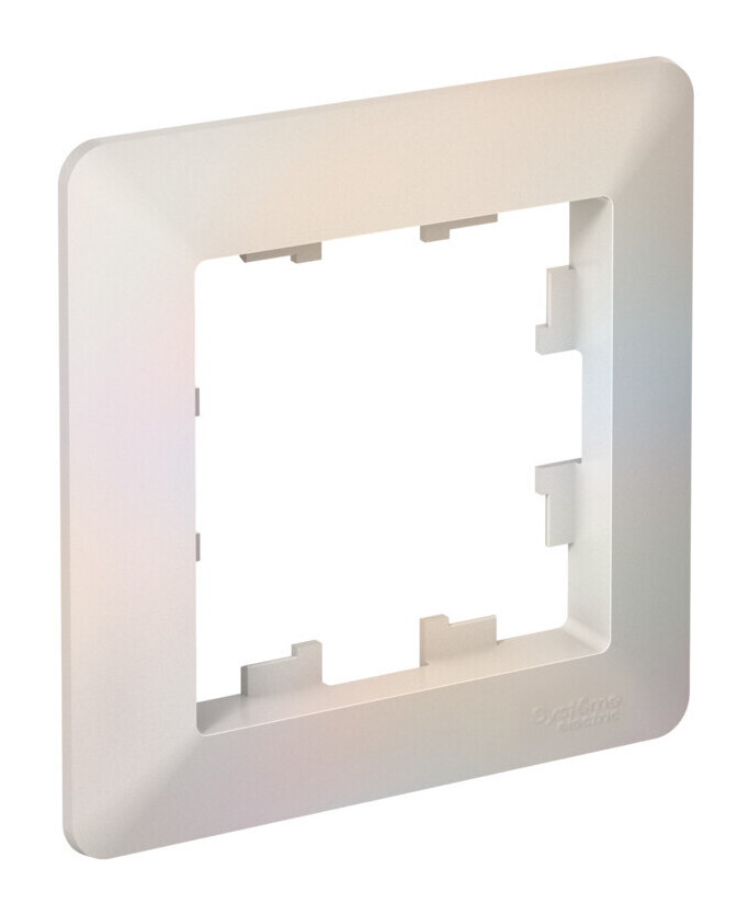 ATLASDESIGN AIR 1-постовая РАМКА, ЖЕМЧУГ/дымчатый белый