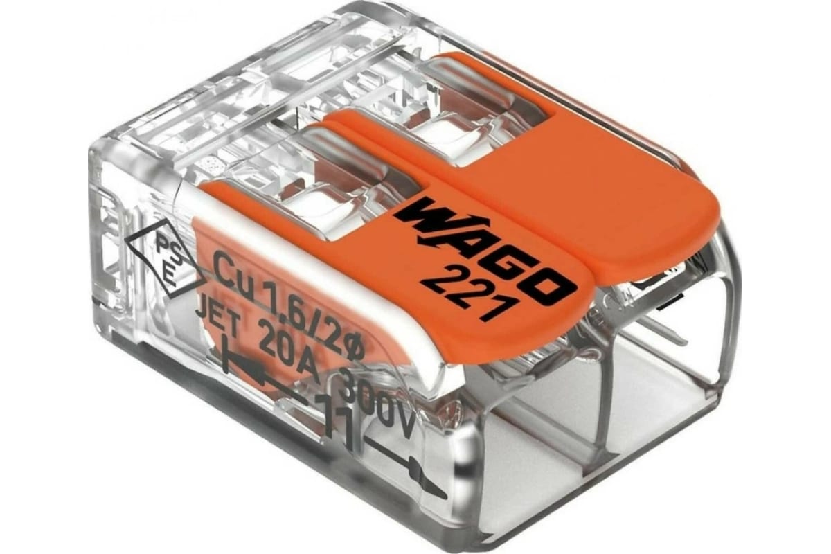 Клемма 2-проводная 221-412 WAGO