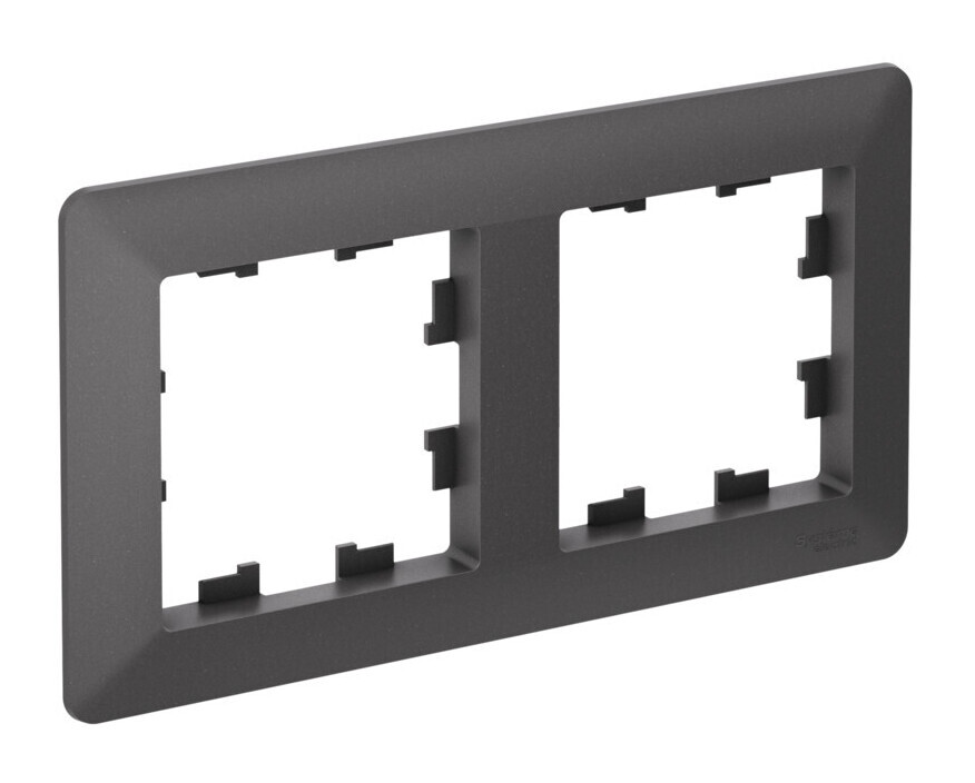 ATLASDESIGN AIR 2-постовая РАМКА, БАЗАЛЬТ/дымчатый черный