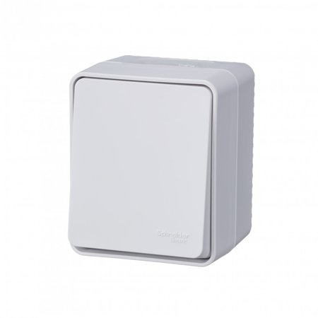 AtlasDesign Profi54 -1-клав. ПЕРЕКЛЮЧАТЕЛЬ 10 АХ, IP54,БЕЛЫЙ