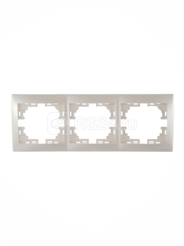 Рамка MIRA-148 3-ая горизонт., жемчужн.