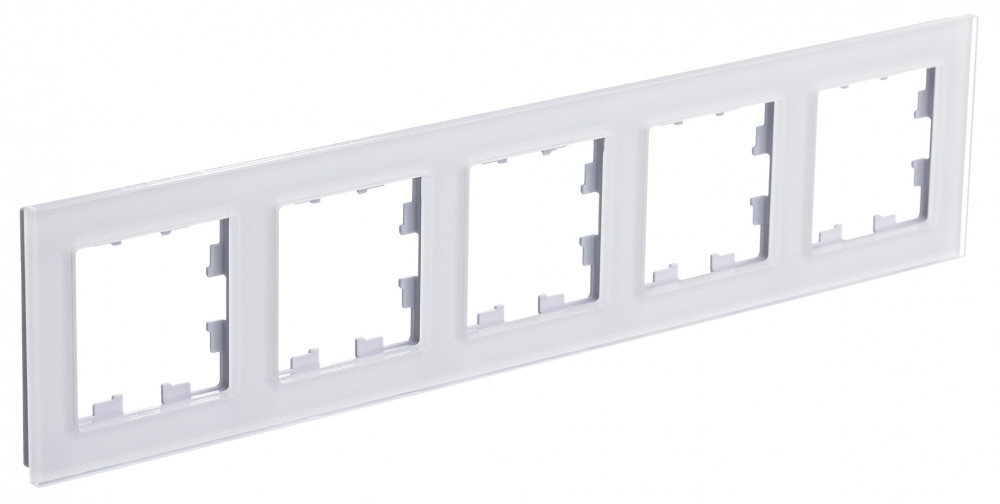 Рамка 5-м AtlasDesign Nature стекло белый