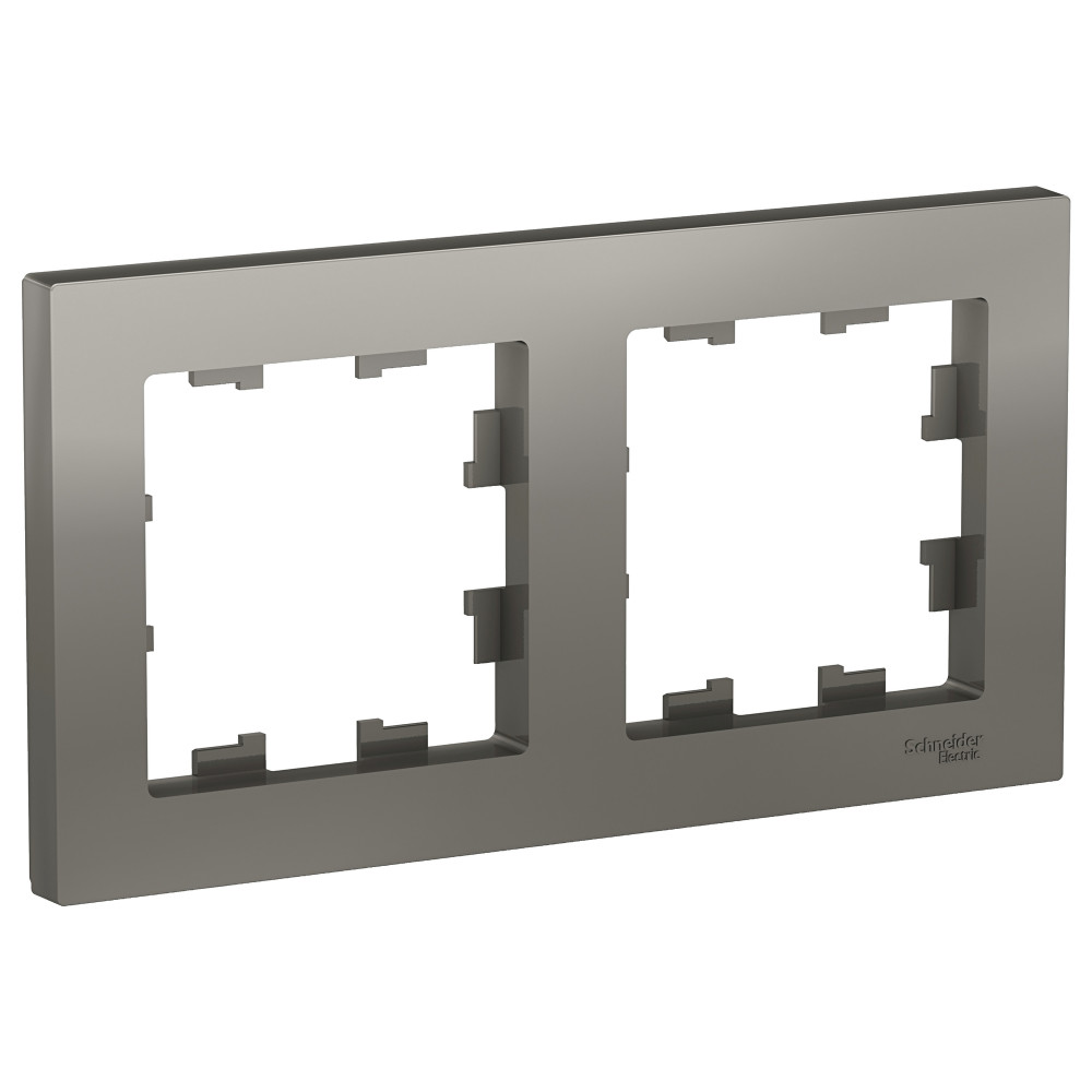 Рамка 2-постовая AtlasDesign универсальная сталь Schneider Electric