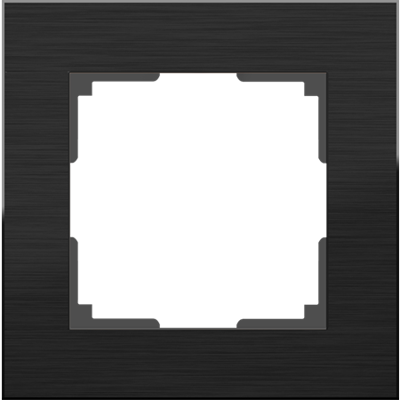 W0011708/ Рамка на 1 пост (черный алюминий)