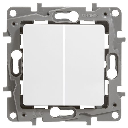 Выключатель 2-кл. 10АХ винты бел. Legrand ETIKA 672202