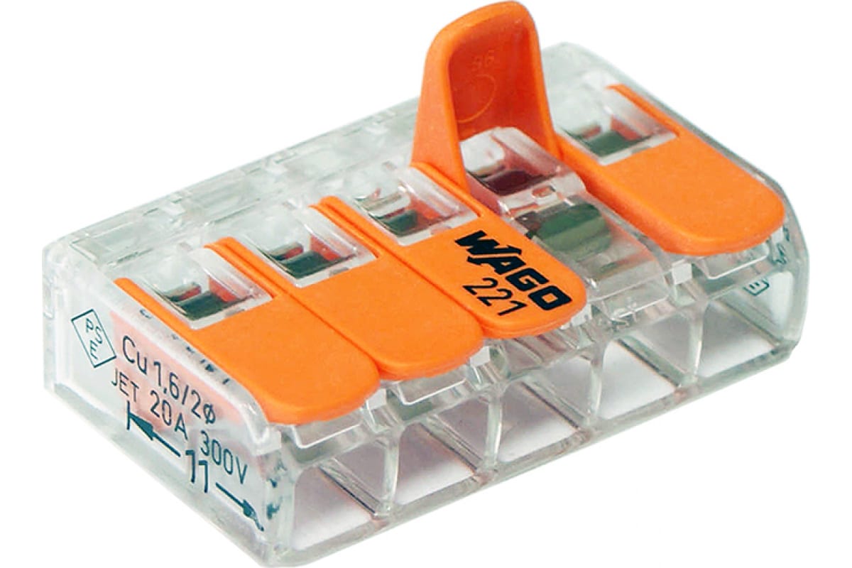 Клемма 5-проводная 221-415 WAGO