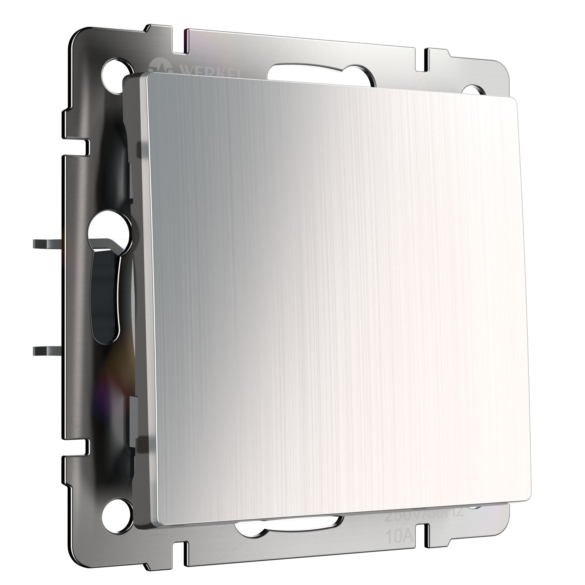 W1110002/Выключатель одноклавишный (глянцевый никель)