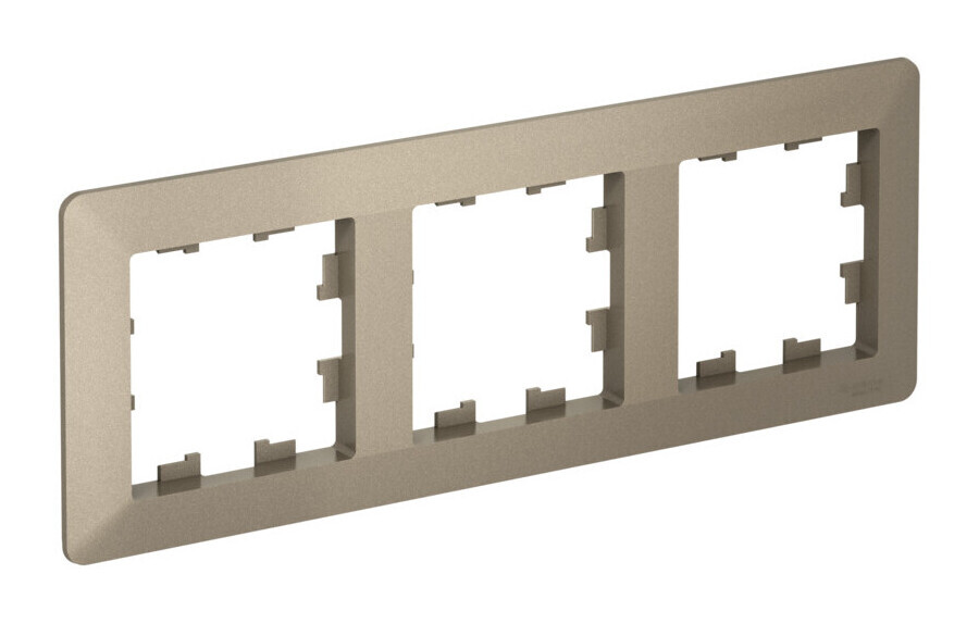 ATLASDESIGN AIR 3-постовая РАМКА, ШАМПАНЬ/дымчатый черный