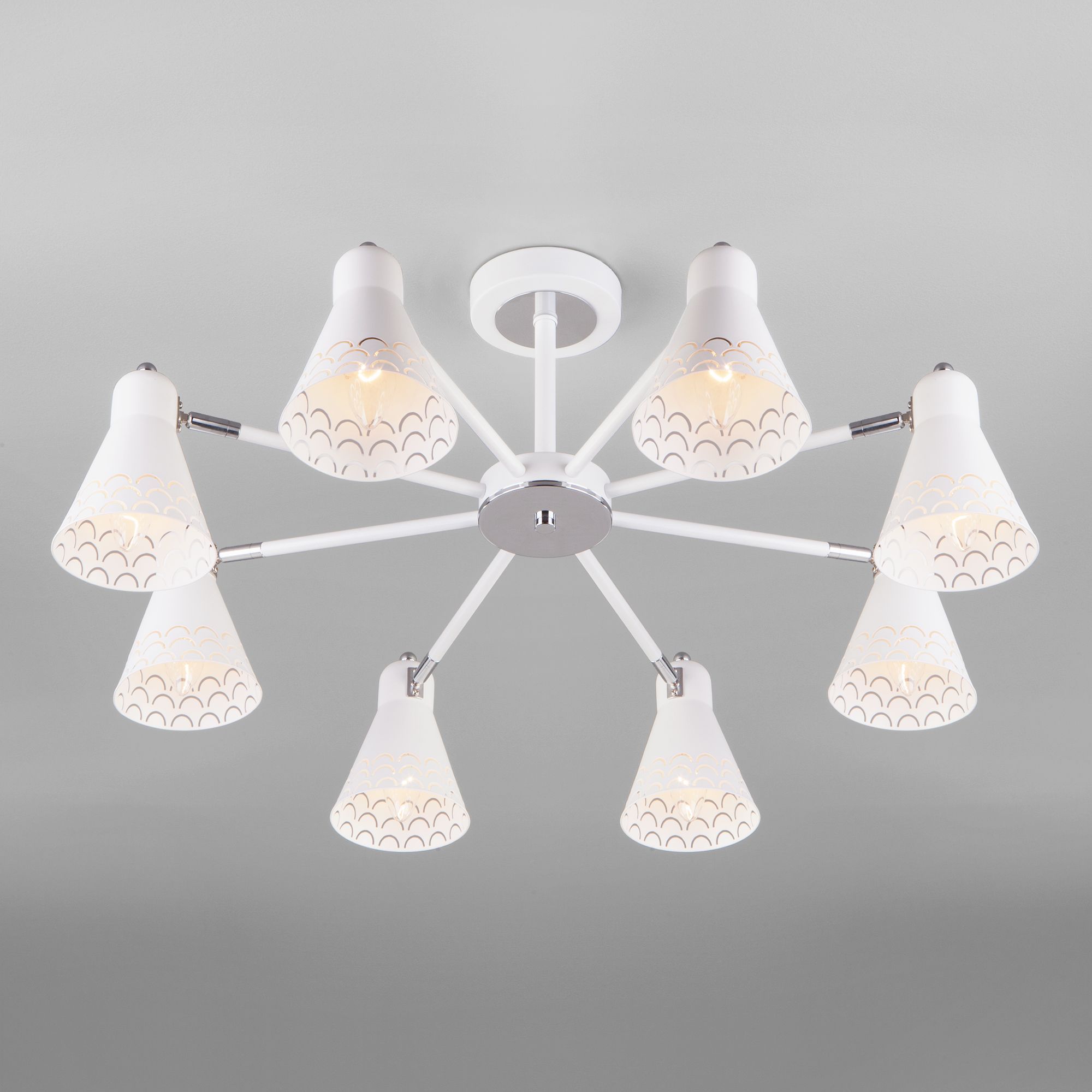 Потолочная люстра в стиле лофт Eurosvet 70100/8 белый