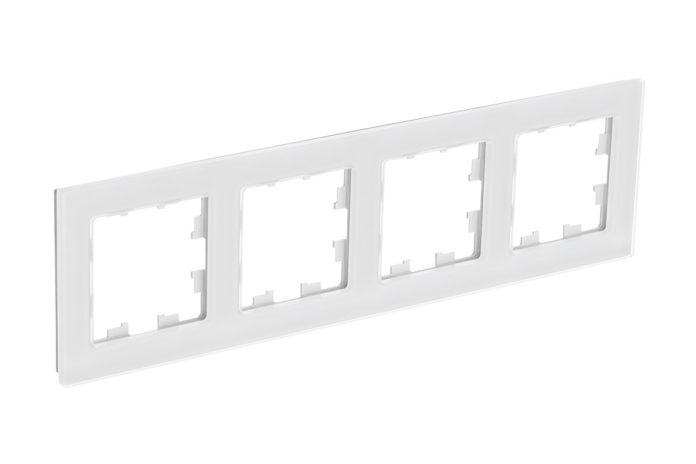 Рамка 4-м AtlasDesign Nature натуральное стекло, белый