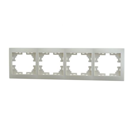 Рамка MIRA-149 4-ая горизонт., крем.