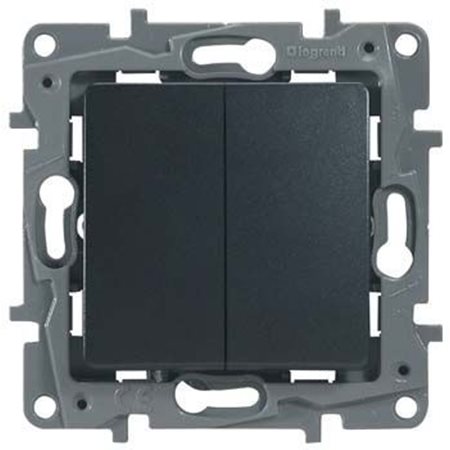 Выключатель 2-кл. 10АХ 250В антрацит  Legrand ETIKA 