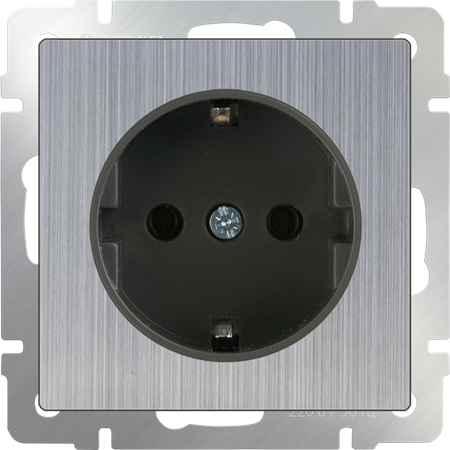 W1171002/ Розетка с заземлением (никель глянцевый)