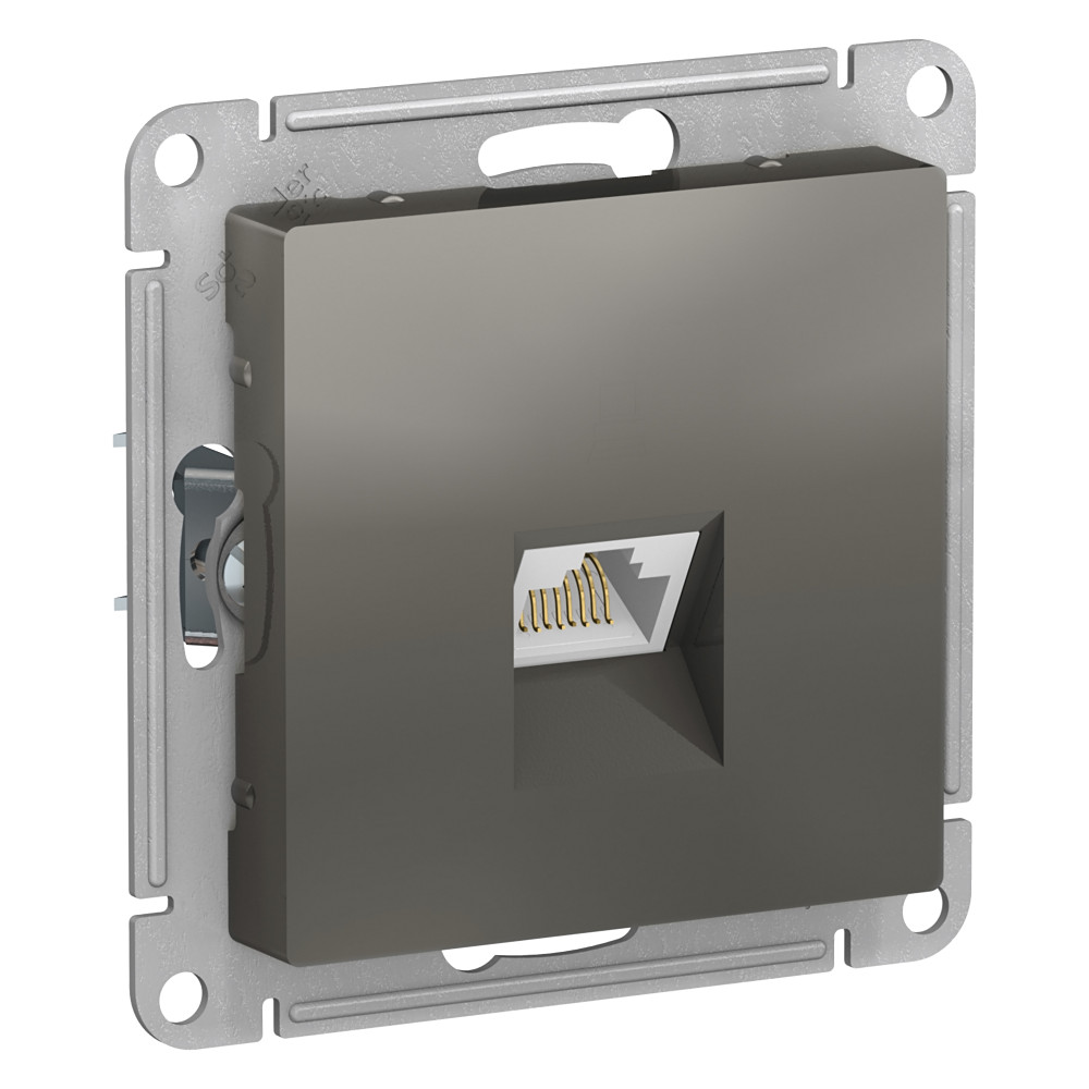 Розетка компьютерная RJ45 AtlasDesign механизм сталь Schneider Electric