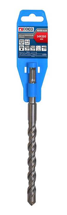 Бур SDS+ 14х210С   с твердосплавной напайкой СПИРАЛЬ S4 Союз
