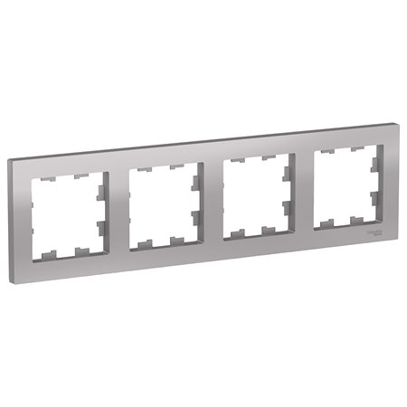 Рамка 4-постовая AtlasDesign универсальная алюминий Schneider Electric