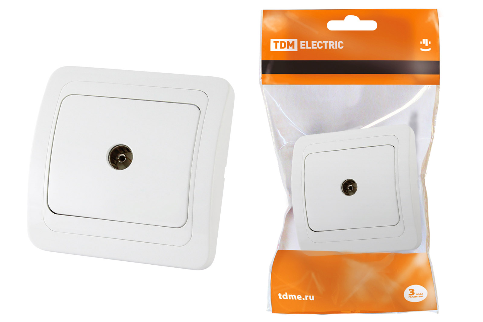 Розетка ТV белая (0-2400Гц) ""Валдай""