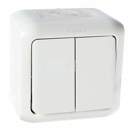 Выключатель 2-кл 10А IP44 Legrand Quteo Бел 782302