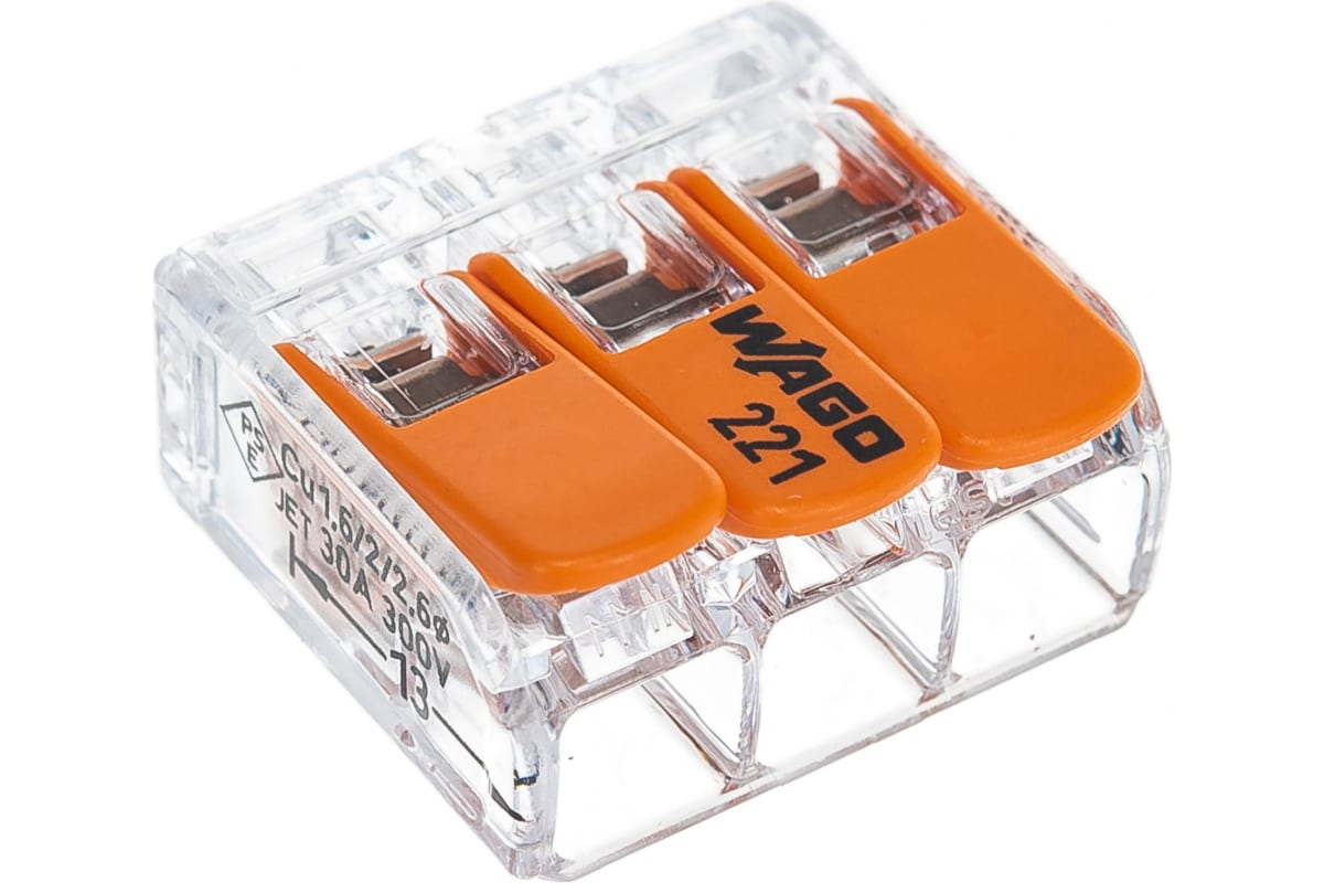 Клемма 3-проводная 221-613 WAGO