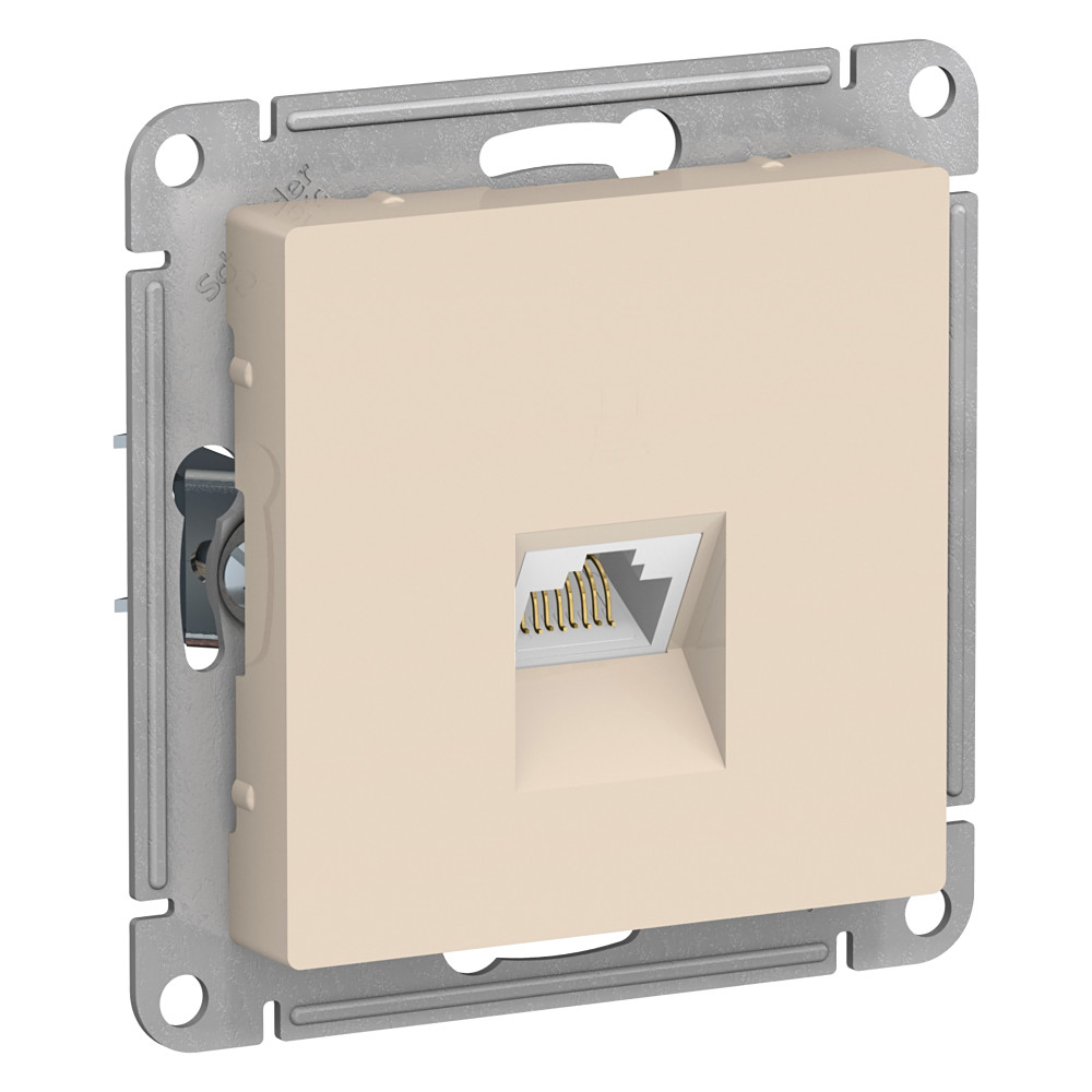 Розетка компьютерная RJ45 AtlasDesign механизм бежевый Schneider Electric