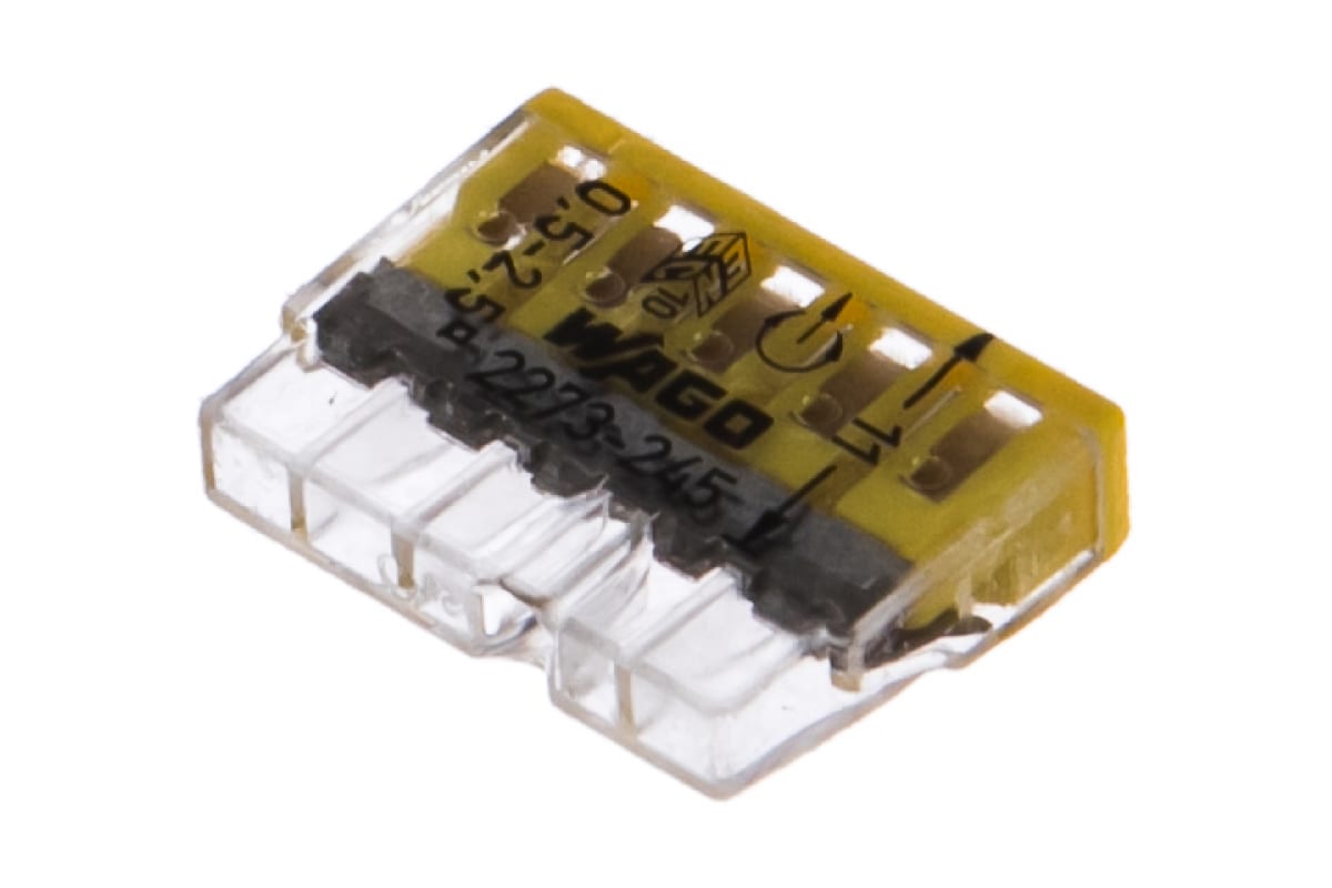 Клемма 5x2.5мм с пастой 2273-245 WAGO