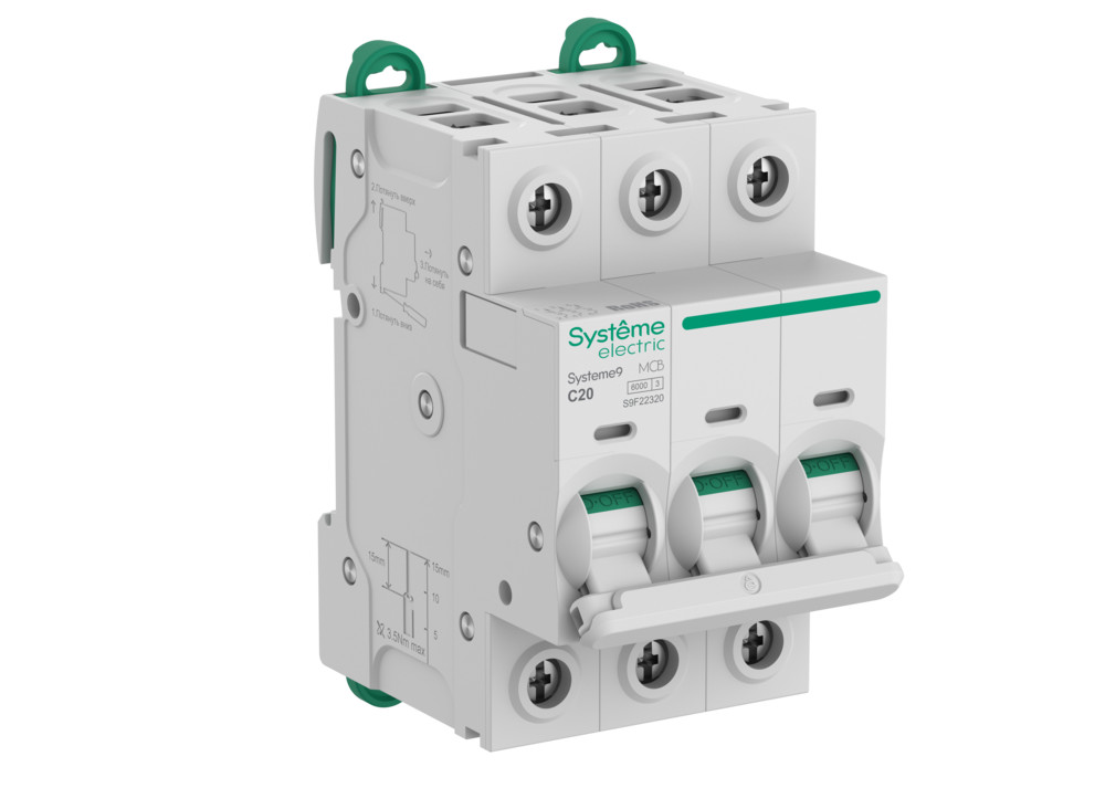 Автоматический выключатель Systeme9 C 3P 20A 6kA