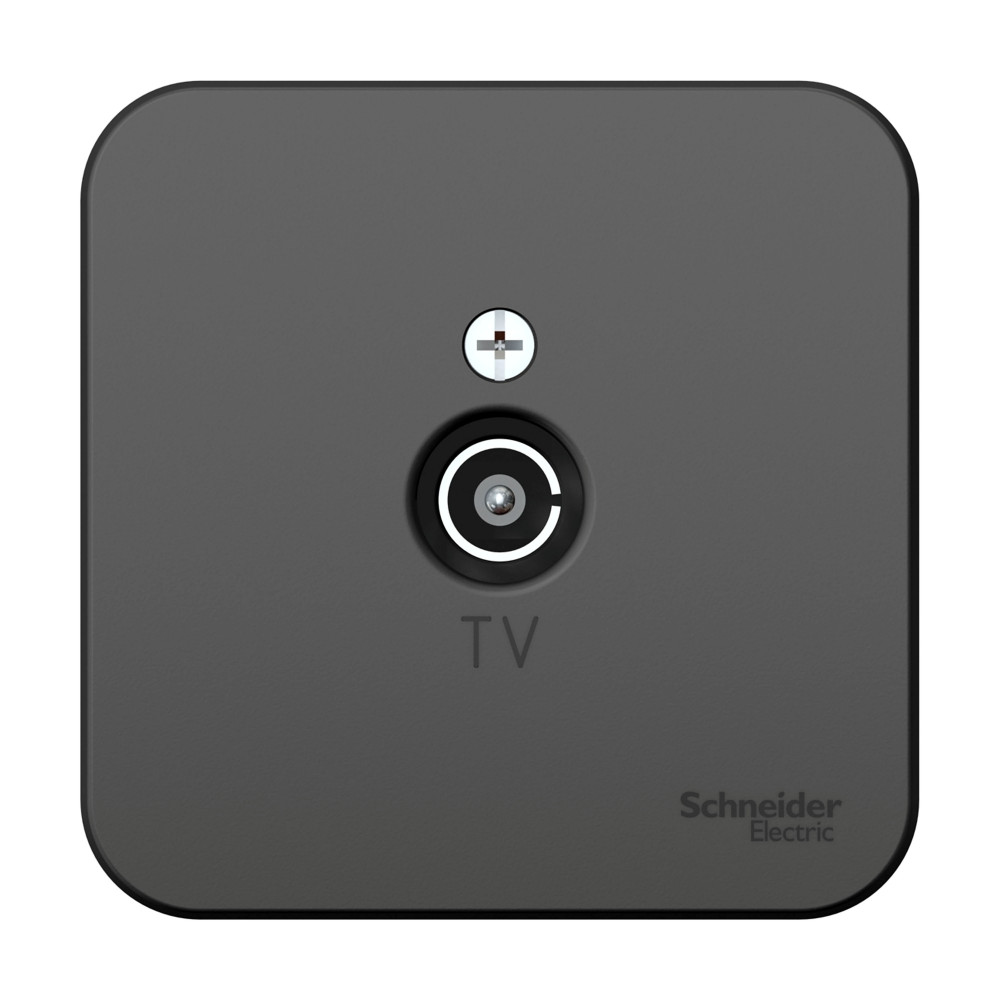 Розетка TV 1-ая с изол.пластиной антрацит BLANCA