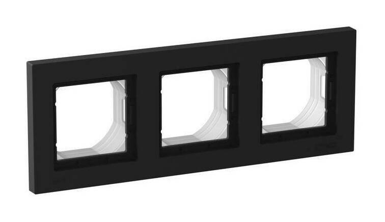ATLASDESIGN AQUA 3-постовая РАМКА, IP44, КАРБОН