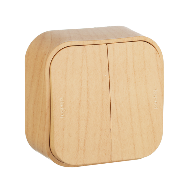 Выключатель 2-кл. ОП Quteo 10А IP20 10AX дерево