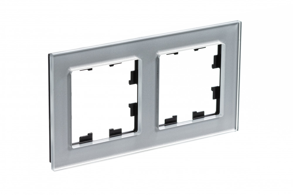 Рамка 2-м AtlasDesign Nature стекло алюминий