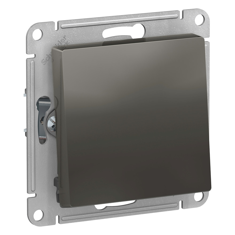 Переключатель 1-клавишный AtlasDesign схема6 10АХ механизм сталь Schneider Electric