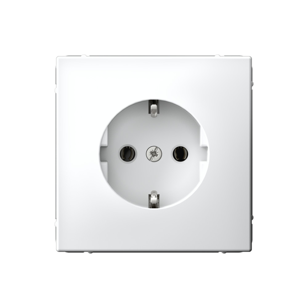 Розетка с заземлением, 16А, механизм, БЕЛЫЙ