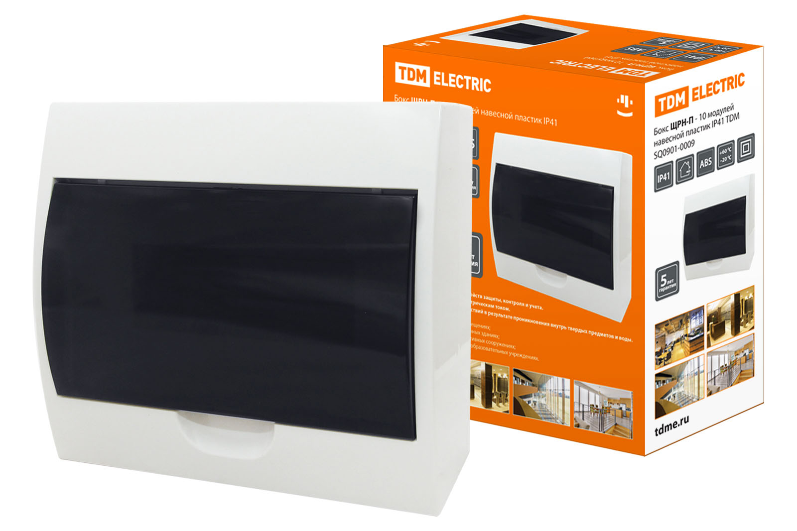 Бокс ЩРН-П-10модулей навесной пластик IP40 TDM