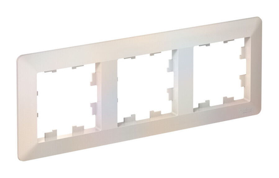 ATLASDESIGN AIR 3-постовая РАМКА, ЖЕМЧУГ/дымчатый белый