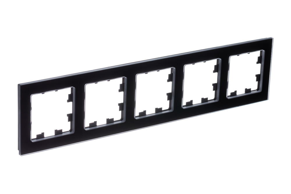 Рамка 5-м AtlasDesign Nature натуральное стекло, черный