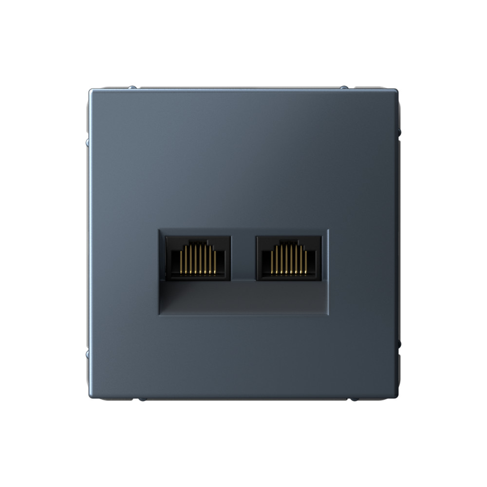 Розетка компьютерная двойная RJ45+RJ45, кат.6А, механизм, ГРИФЕЛЬ