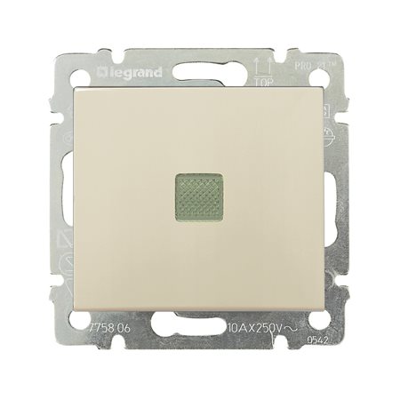 Выключатель одноклавишный с подсветкой слоновая кость Valena